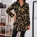 European And American Cross-border 2026 Fall/Winter Elegant Women's Floral Print Belted Long-sleeve Shirt With A_ecoleips.com