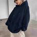 Women's Loose Fit Hoodie With Star Print – Trendy Pullover Sweatshirt (Navy/White/Black/Red, S-XXXL)_ecoleips.com