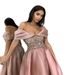 Women's Clothing new women's spring simple and elegant long slim sequined off shoulder banquet evening dress_ecoleips.com
