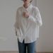 2025 Nvyis2025 Spring Pointed Collar A Niche French Style Top, Loose Casual Shirt For Women With Long Sleeves_ecoleips.com