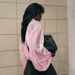 Women’s High-Neck Blouse With Lantern Sleeves – Sheer Crinkle Texture & Boho Chic Style_ecoleips.com