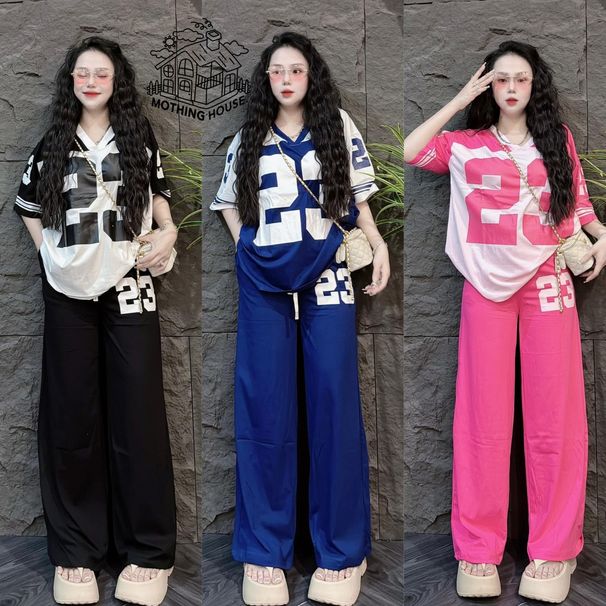 Women’s Clothing Casual Suit For Women In Summer New Style Loose Short Sleeved Straight Wide Leg Pants Fashionable Two Piece Suit_ecoleips.com