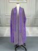 Verve Muslim Dubai Robe Plus Size Women's Fashion Printed Arabic Loose Long Pleated Coat_ecoleips.com