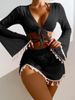 Verve 2024 New Solid Color Tassel Four-Piece Bikini Swimsuit For Women_ecoleips.com