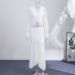 Delicate Lace V-Neck Flare Sleeve Peplum Top High Waist Mermaid Hem 2026 Spring Elegant Women Trendy Retro Sophisticated Co-Ord_ecoleips.com