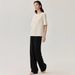 Suitable For All Seasons 2025 Wide-Leg For Women, Summer Thin High-Waist Draped Casual Solid Color Straight Silk Pants_ecoleips.com