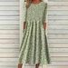Cross-border Women's Clothing European And American Style Waist-cinching Printed Short-sleeve 2023 Summer New_ecoleips.com