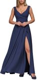 Women's Clothing Summer Solid Color Sleeveless Waist Dress Group Dress Long Skirt_ecoleips.com
