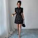 Women's Clothing Summer New Contrast Color Lapel Water Soluble Temperament Waist Short Sleeved Dress_ecoleips.com