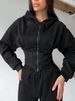 Wind Autumn Winter Women's Solid Color Waist Hoodie Sweatshirt Sports Casual Pants Two-Piece Set For Women_ecoleips.com