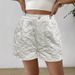 Women's Clothing New Fashion Texture Jacquard Retro High Waist Straight Shorts_ecoleips.com