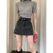 Women's Clothing Design Denim Skirt Female Spring And Autumn New Black All Match High Waist A Line Hip Skirt_ecoleips.com