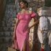 European American Women's Fashion, New Summer Style, Elegant And Slimming, Puff Sleeve, Slit, Off-shoulder, Floral Midi_ecoleips.com