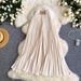Summer Wide-Leg Pants – Elastic Waist Flowy Trousers With Pleated Hem, Lightweight & Airy (One Size, Black/Beige)_ecoleips.com