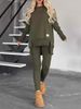 Women's Clothing Autumn And Winter Hot Selling Women's Tops Slit Long Sleeved Round Neck Casual Solid Color Suit_ecoleips.com
