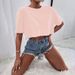 . Independent Site Cropped Women's T-shirt, Short Foreign Trade Trendy Brand Half-sleeve T-shirt With Printed Logo_ecoleips.com