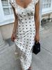 Absobe French Lace Patchwork Satin Polka Dot A-Line Maxi Dress For Women Elegant Backless Long Gown Chic Birthday Party Outfit_ecoleips.com