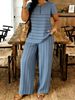 V-Neck Floral Print Lounge Set - Soft Stretch Jogger Pants & Tunic Top For Women_ecoleips.com