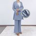 Modest Abaya Dress/Muslim Dress Women Elegant Muslim Abaya Set With Embroidery – Flowy Tunic & Palazzo Pants – Modest & Comfortable Outfit_ecoleips.com