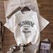 Women's Casual Round Neck Sports Top Multi Color Short Sleeve Fashionable Simple American Style Solid Printed Loose T-Shirt_ecoleips.com