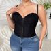 Plus Size Push Up Lingerie Bra Camisole Versatile Button Down Lace Fishtail Sexy For Curvy Women_ecoleips.com
