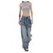 KEN STUDIO Retro-style Wide-leg Jeans For Women, New High-waisted Straight-leg Floor-length Pants_ecoleips.com