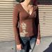 Y2K Style Women's Slim Fit Printed T-Shirt Fashion Retro Hot Girl Clothing_ecoleips.com