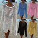 Sexy Crochet Beach Cover Up - Lightweight Lace Knit Sun Shirt, Bikini Cover Up, Summer Vacation Outfit For Women, Swimwear Wrap, Boho Chic Style_ecoleips.com