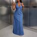 46-65698#European And American Cross-border Foreign Trade Casual Halter Neck Women's Denim Dress_ecoleips.com
