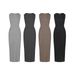 Aria Basics Aria Basics 2025 Summer European And American Retro Kardashian Sexy Hot Girl Sleeveless Black Bodycon Inner Long Dress For Women_ecoleips.com