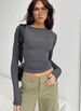 Women's Clothing Slim Fit Long Sleeve T-Shirt 3-Pack – Soft Polyester Round Neck Casual Top For Everyday Wear_ecoleips.com