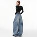 Loose-fitting White Denim Jeans For Women, 2025 Autumn Collection, American-style Wide-leg Pants, New Sickle-shaped_ecoleips.com