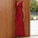 French-style Floral Embellished Evening Women, High-end Party Wear, Elegant Strapless Slim-fit Backless Dress For Women_ecoleips.com