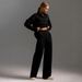 2025 New Cross-Border European And American Autumn Winter Polo Collar Casual Fashion Pullover + Wide-Leg Long Pants_ecoleips.com