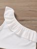 Girls' New Cross-Border European American Summer Baby Ruffle One-Shoulder Thin One-Piece Children's Cotton Vest For_ecoleips.com