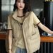 Women's Lightweight Down Vest For Autumn Winter - Warm Duck Feather Puffer Gilet With Stand Collar, Zipper Closure & Pockets_ecoleips.com