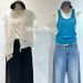 Color-Block Two-Piece Sports Casual Vest Women, Stretchy Slim Fit, Slimming Design, Vsatile Camisole Top For_ecoleips.com