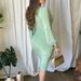 AC424 European American 2024 Spring And Autumn New Cross-Border Slim-Fit Solid Color Elegant Long Bodycon Dress_ecoleips.com