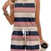 Tropical Print Sleeveless Top And Shorts Set For Women Summer Beach Vacation Pool Party_ecoleips.com