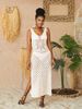 Women's Clothing new hollow knitted vest dress sexy dress bikini beach cover-up swimsuit outer long skirt_ecoleips.com