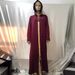 hooded With Rhinestones In Avocado Green, Hand-studded, Middle Eastern Muslim Loose-fitting Long Skirt, Large Hem_ecoleips.com