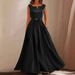 Women's Clothing Satin Large Skirt Evening Dress_ecoleips.com
