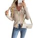 Spring, Summer, Autumn Double-Zipper Solid Color Women's Versatile Elegant Commuting Long-Sleeve Knit Cardigan Sweater_ecoleips.com
