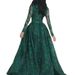 Women's Clothing Gold Embroidery Sexy Hip Wrapped Big Swing Dress_ecoleips.com