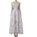Women's Clothing New Heavy Water Soluble Three Dimensional White Lace Long Skirt Engagement Dress_ecoleips.com