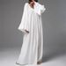 Aria Basics Aria Basics Cross-Border European And American Early Autumn High-End French Style Lazy Long Robe Women's Homewear Solid Color Loose_ecoleips.com