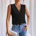 European And American Clothing 2026 Summer New Multi-layered V-neck Solid Color Tank Women's Top_ecoleips.com