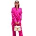 Women's Clothing Heavy Duty Three Dimensional Flower Elegant Double-Breasted Suit Set With 3D Floral Embroidery - Matching Blazer & Trousers_ecoleips.com