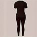 Women's Fashion Tight-Fitting T-Shirt And Pants Set Short-Sleeved Clothing American Style For Women_ecoleips.com