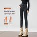 Fleece-lined Skinny Jeans For Women, 2025 New Model, Dark Blue High-waisted Stretchy Pencil Pants, Winter Tight Pants_ecoleips.com
